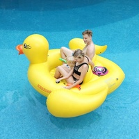 Chaise de piscine gonflable motorisée, tongs en forme de canard, nouveauté