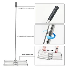 Sân Golf gấp leveler thép không gỉ đất Breaker đặt màu xanh lá cây Lawn tiller cát san lấp mặt bằng công cụ cho sức mạnh giảng viên - Product Image 4