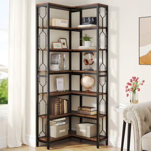 Tribesigns angolo industriale <span class=keywords><strong>Etagere</strong></span> libreria in legno scaffale di stoccaggio biblioteca studente - Product Image 6