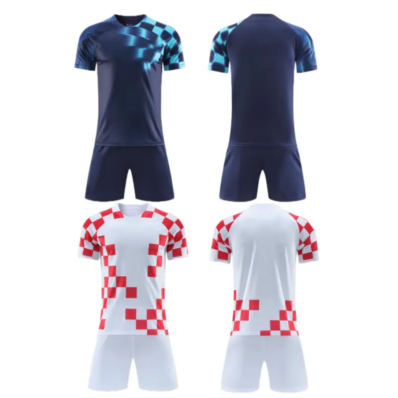2023 design em branco personalizado novo estilo, jovens camisa de futebol retrô conjunto de uniforme de futebol kits de futebol