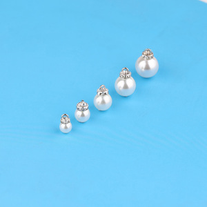 Colgante de Perlas ABS con Diamantes de Imitación, Resina Plástica Redonda para Fabricación de Joyería DIY - Product Image 3