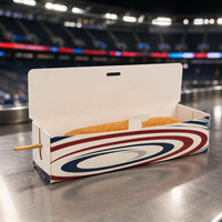 Caja Plegable Resistente para Hot Dogs, Venta al por Mayor, Logotipo Personalizado Impreso, Porta Alimentos Desechables Resistentes a la Grasa, Proveedor de China