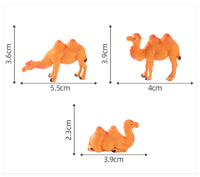 Figur Miniatur Taman Peri 3D, Figur Hewan Plastik PVC Kecil, Figur Unta Animasi, Figur Mini Unta, Mainan Edukasi DIY untuk Anak
