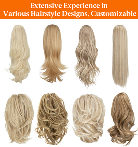 Extensiones de Cabello Sintético Kanekalon Futura al por Mayor, Cola de Caballo con Clip y Cordón Ajustable para Mujer - Product Image 2