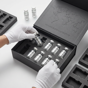 Etiquetas de Lujo para Polvo Liofilizado NMN, Pegatinas Personalizadas de Lámina Dorada y Plateada para Frascos Antienvejecimiento - Product Image 4