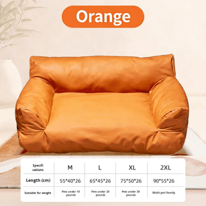 Modern Donut Shape Dog <strong>Cat</strong> Sofa <strong>Bed</strong> Waterproof PU Leather Removable Washable <strong>Cover</strong> PP Cotton Fill All Seasons Pet <strong>Bed</strong> - Product Image 6