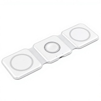 Support de charge sans fil magnétique pliable 3-en-1 portable avec charge rapide QC30 pour téléphone, montre, écouteurs et utilisation en voyage