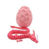 Meilleure vente transfrontalière imprimée en 3D, thème animal, œuf de dragon rose, dégradé multicolore rose, ensemble de jouets de maternité, vente ambulante