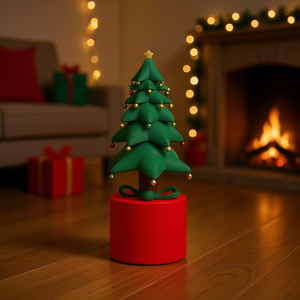 Christmas Tree Decorative Pine Tree 60cm Velvet Cloth Tabletop Indoor Ornament Eco-Friendly - Product Image 2