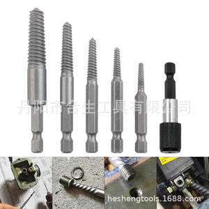 Juego de Extractores de Tornillos de Rosca Espiral Mr Drill, Vástago Hexagonal de 6.3 mm, 5 Piezas, Grado Industrial, Kit de Herramientas para Remover Pernos Dañados - Product Image 3