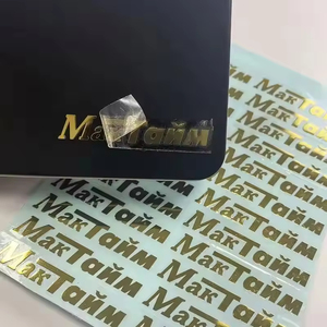 5X5CM 3D Gold Silver Transfer Sticker Name LOGO Personalized <b>Packaging</b> Electroplate Custom Metal Sticker - Product Image 4