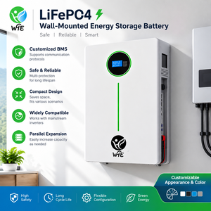 ระบบจัดเก็บพลังงานแบบโมดูลาร์ WHE IP20 ระบบระบายความร้อนตามธรรมชาติ สำหรับใช้ในบ้าน ธุรกิจ และอุตสาหกรรม แบตเตอรี่โซลาร์ LiFePO4 แบบเรียงซ้อน - Product Image 3