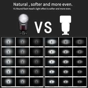 Flash <span class=keywords><strong>Godox</strong></span>-v1-c à tête ronde pour appareil photo, flash sans fil pour <span class=keywords><strong>Canon</strong></span> 6d 7d 50d 60d 550d 650d 1000d 1dx 580ex Ii 5d Mark Ii Iii - Product Image 5