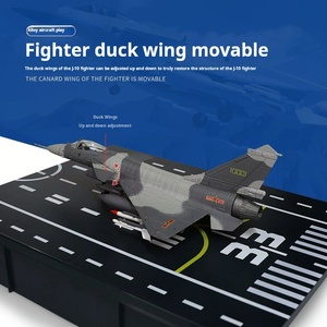 KDW-685111 Modèle de voiture de combat J-10 <span class=keywords><strong>en</strong></span> alliage moulé sous pression 1/72, jouet volant <span class=keywords><strong>en</strong></span> métal avec ailes mobiles et coulissantes, pour adultes unisexe, sans piles, collection - Product Image 3