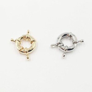 <span class=keywords><strong>Fermoir</strong></span> à boucle de marin en plaqué or 18k, 10 pièces de haute qualité, pour la fabrication de bijoux, <span class=keywords><strong>fermoir</strong></span> à bout de cordon, pour collier ou <span class=keywords><strong>bracelet</strong></span>, 17 mm - Product Image 1