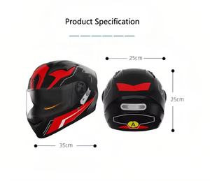 Casco profesional de cara completa para hombre y <span class=keywords><strong>mujer</strong></span>, calidez de invierno ABS, visera doble de alta definición para todas las estaciones, certificado CE/Dot - Product Image 5