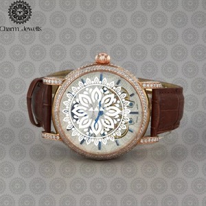 Montre en moissanite très demandée avec un acier inoxydable durable et une finition de qualité supérieure disponible à prix réduit - Product Image 3