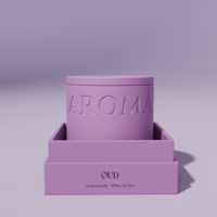 Ensemble cadeau de bougies parfumées en céramique à base large et conique, marque privée, logo personnalisé, bougie en cire de soja, porte-bougie
