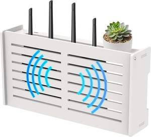 Routeur étagère montage mural WiFi routeur boîte Hider Modem couverture avec gestion des câbles multiprise organisateur boîte de rangement - Product Image 6