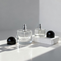 Flacon de parfum vide en verre transparent de haute qualité, forme cylindrique, avec pulvérisateur et diffuseur à bâtonnets, 30ml, 50ml, 100ml