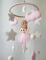 Mobile pour bébé danseuse de ballet fille mobile pour crèche fée berceau mobile pour fille ballerine mobile suspendu