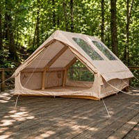 Tente de groupe gonflable 12m² en Oxford 300D, 3x4x2m, double porte, double lanterneau, cabane de camping, vente en gros usine