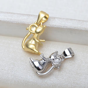 อุปกรณ์ทำเครื่องประดับเงินแท้ S925 ปีหนู จี้ผมเด็ก 5-6 ปี ตัวเรือนเปล่า 2854 อุปกรณ์ทำเครื่องประดับมุก ไข่มุกเม็ดเดี่ยว - Product Image 4