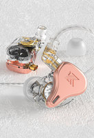 Écouteurs dynamiques filaires KZ X HBB 3DD DQ6S HiFi professionnels pour scène, plaqués argent, interface 3,5 mm, mise à niveau de moule privé