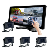 Hesida 4CH Monitor de coche de alto brillo pantalla táctil 10,36 pulgadas M12 conector de 4 pines Pantalla de coche para camión autobús cosechadora remolque