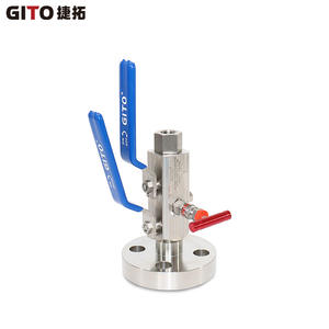 Válvula de Bola Manual de Alta Presión GITO SBB de 3/4'' con Brida, Acero Inoxidable 316, Doble Válvula de Descarga para Agua y Gas RJ 1500LB OEM - Product Image 5