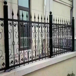 Paneles de Cerca de Hierro Forjado de 6 Pies de Altura, Recinto de Metal de Acero para Jardín Exterior, Perímetro de Patio Trasero de Casa, Color Negro - Product Image 5