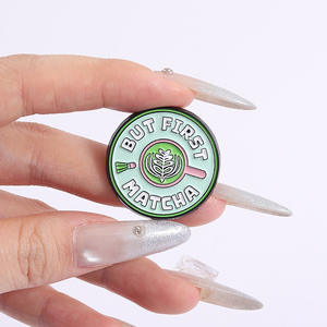 Produsen Grosir Minuman Teh Hijau Matcha Girlie Pin Enamel Lunak Keras Teh Matcha Metalicos Pines Hadiah Promosi - Product Image 3