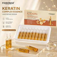 Ampoules de sérum réparateur pour cheveux à la kératine 10x13ml, traitement protéiné au collagène pour des cheveux lisses, pour cheveux secs et abîmés
