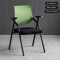 Chaise de formation en maille avec tablette pliable, empilable, rotative, avec accoudoirs en acier moderne – Tabouret mobile pour salle de réunion