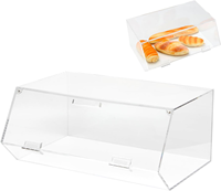 Organisateur de boulangerie empilable à porte transparente pour pain, gâteau, aliments frais, lait, gâteau, viande, boîte à gâteau en acrylique, vitrine à pain