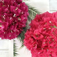 En stock : Bouquet de fleurs artificielles de bougainvillier, fausse composition florale de bougainvillier pour vase domestique et arrangements floraux de mariage