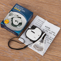 Mini microscope portable 55X avec 2 LED et 1 UV, loupe au design noir et blanc pour usage domestique