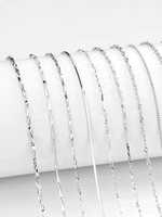Lmetjm — chaîne pour collier, en argent Sterling 925, chaîne à maillons torsadés, ondulée, boîte, serpent, graines, bijoux, style italien, 925