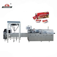 Machine automatique de mise en carton de biscuits, de gâteaux et de pâtisseries, ligne d'emballage en boîte avec robot de palettisation automatique
