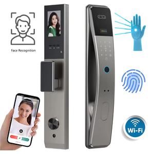 Tuya Wifi intercom thông minh vân tay khóa cửa với cerradura inteligente kỹ thuật số an toàn Key Home Hệ thống an ninh mặt cửa máy ảnh - Product Image 1