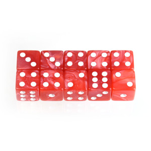 Juego de Dados Acrílicos de Alta Calidad con Diseño de Perlas y Esquinas Cuadradas, 16mm D6 - Product Image 3