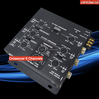 Égaliseur de voiture 6 bandes EQ 3 voies 4 canaux avec crossover passif pour système audio d'amplificateur de voiture