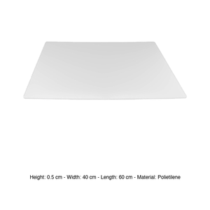 Planche à découper en polyéthylène blanc 60 × 40 × 0,5 h cm, souple, flexible, durable - Product Image 3