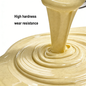 Revêtement de sol époxy auto-nivelant à effet marbre, résistant à l'usure, imperméable, pour usage domestique, couleur sable, jaune ivoire liquide - Product Image 2