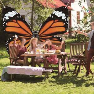 Promoción de Nuevo Producto 2025: Decoración de Fondo con Alas de Mariposa de Alta Calidad, Flor Monarca Naranja, para Fiesta de Cumpleaños, Poliéster - Product Image 6