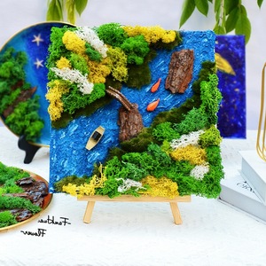 All'ingrosso muschio essiccato fai da te pittura a olio set per bambini fatto a mano disegno altri fiori decorativi e piante - Product Image 6