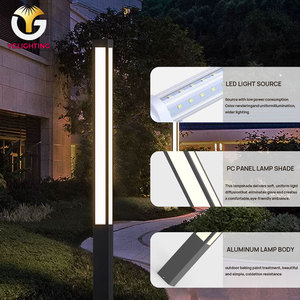 Factory Customization IP65 AC Led Street <strong>Light</strong> 30w 60w Aluminum Profile Lamp <strong>Pole</strong> 3m 4m for Yard Pathway Lawn Driveway Lighting - Product Image 4