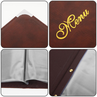 Menu restoran meliputi pemegang kulit buku Menu A4 Folder makanan dengan lengan transparan untuk minuman Bar Hotel kopi