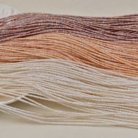 Chaîne de perles d'eau douce cultivées de qualité AA, forme bouton, 2-3 mm, blanches/couleurs mélangées, pour la fabrication de bijoux