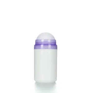 에센셜 오일 향수 아로마 테라피 용 투명 플라스틱 롤러 볼이있는 병에 50ml 플라스틱 롤 빈 바이알